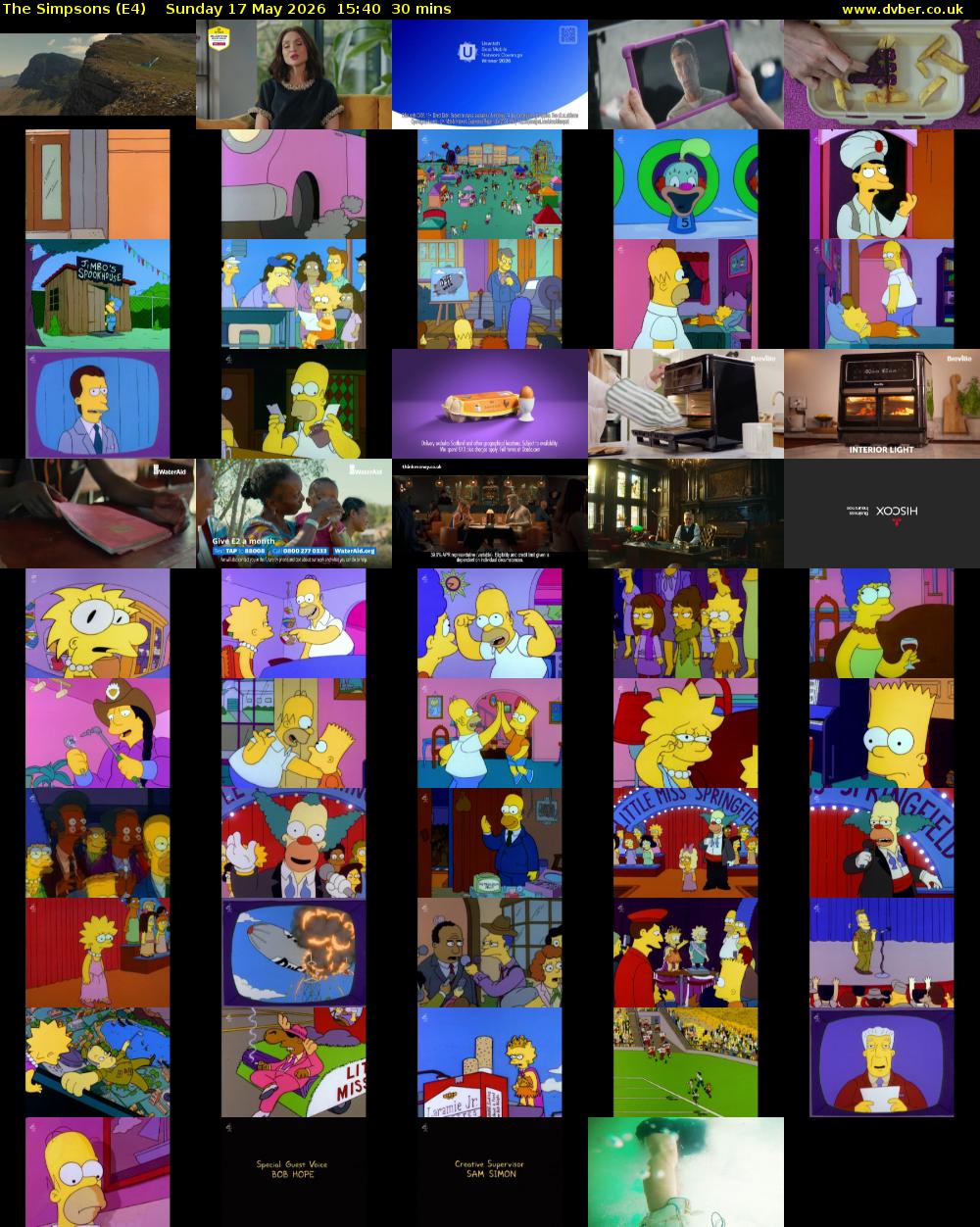 The Simpsons (E4) Sunday 17 May 2026 15:40 - 16:10