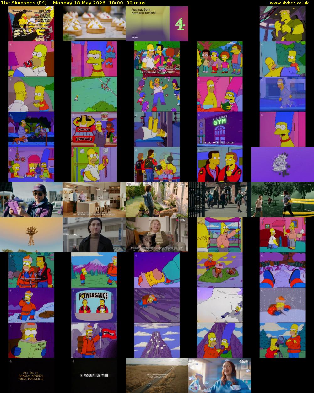 The Simpsons (E4) Monday 18 May 2026 18:00 - 18:30