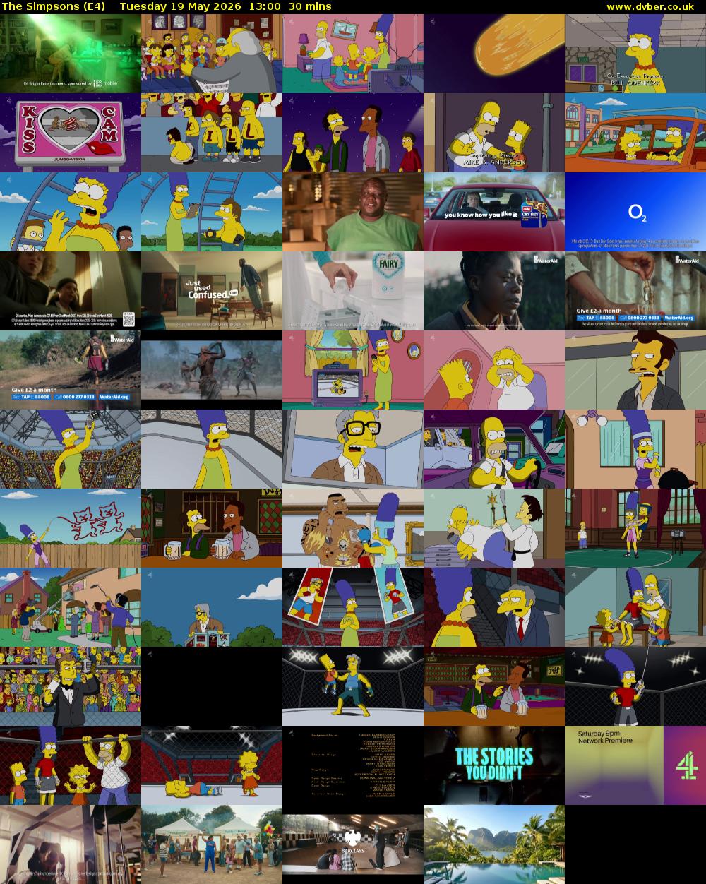 The Simpsons (E4) Tuesday 19 May 2026 13:00 - 13:30