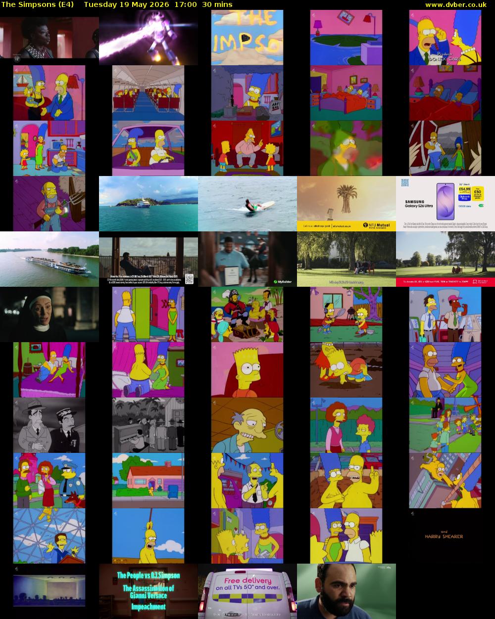 The Simpsons (E4) Tuesday 19 May 2026 17:00 - 17:30