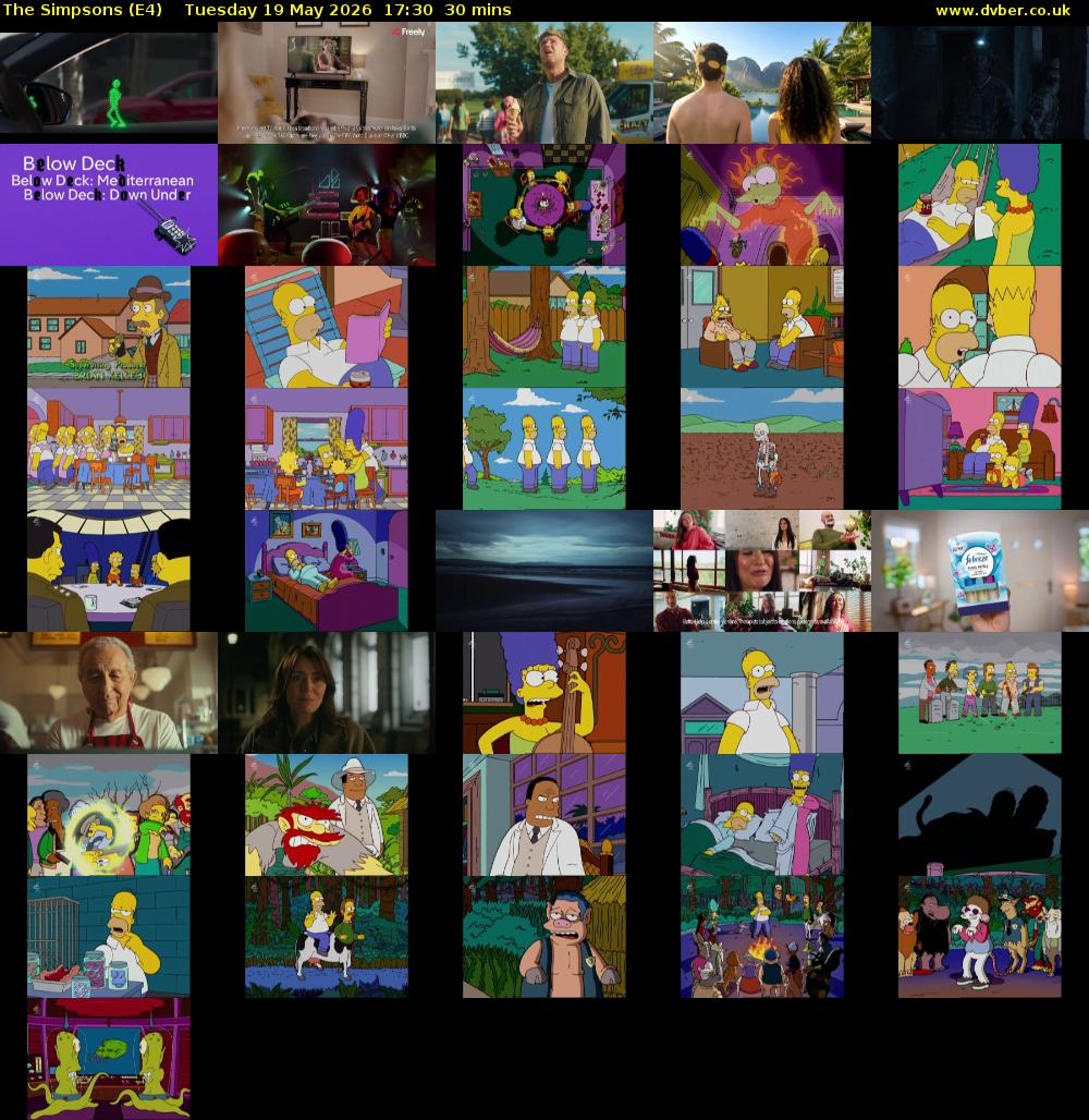The Simpsons (E4) Tuesday 19 May 2026 17:30 - 18:00