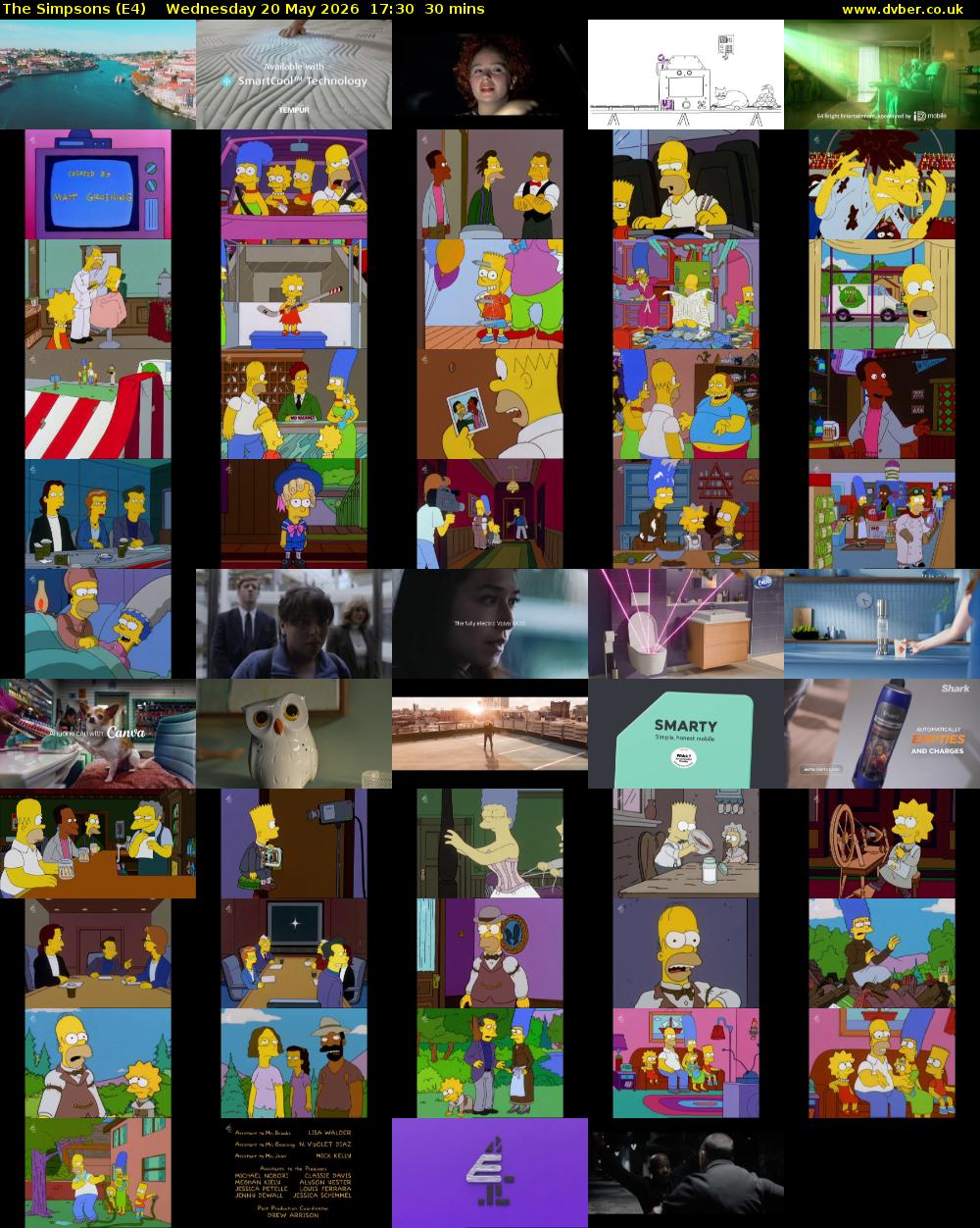 The Simpsons (E4) Wednesday 20 May 2026 17:30 - 18:00