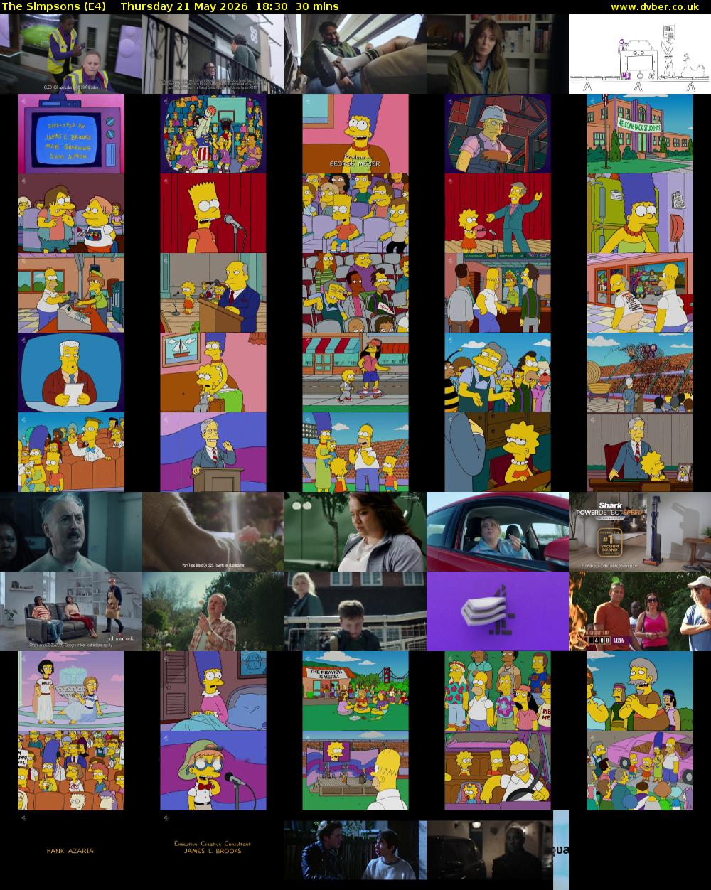 The Simpsons (E4) Thursday 21 May 2026 18:30 - 19:00