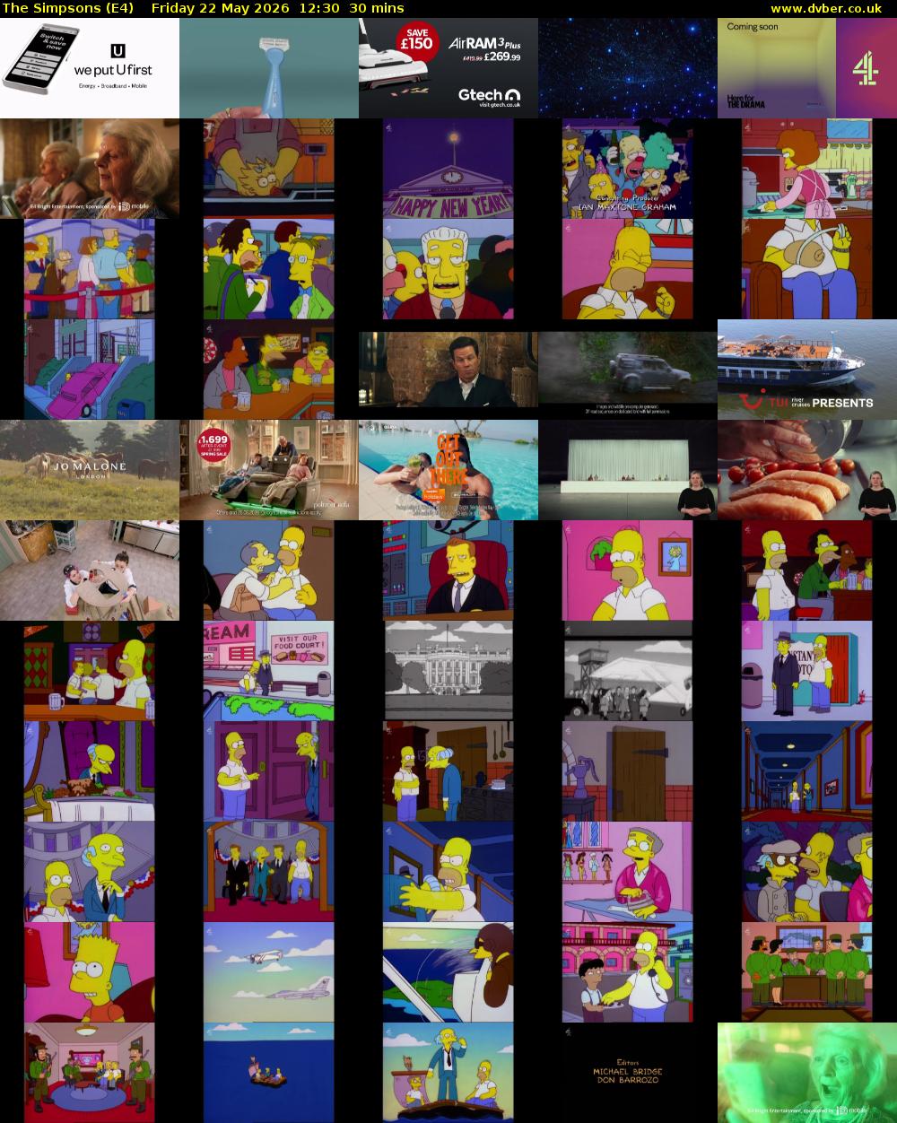The Simpsons (E4) Friday 22 May 2026 12:30 - 13:00
