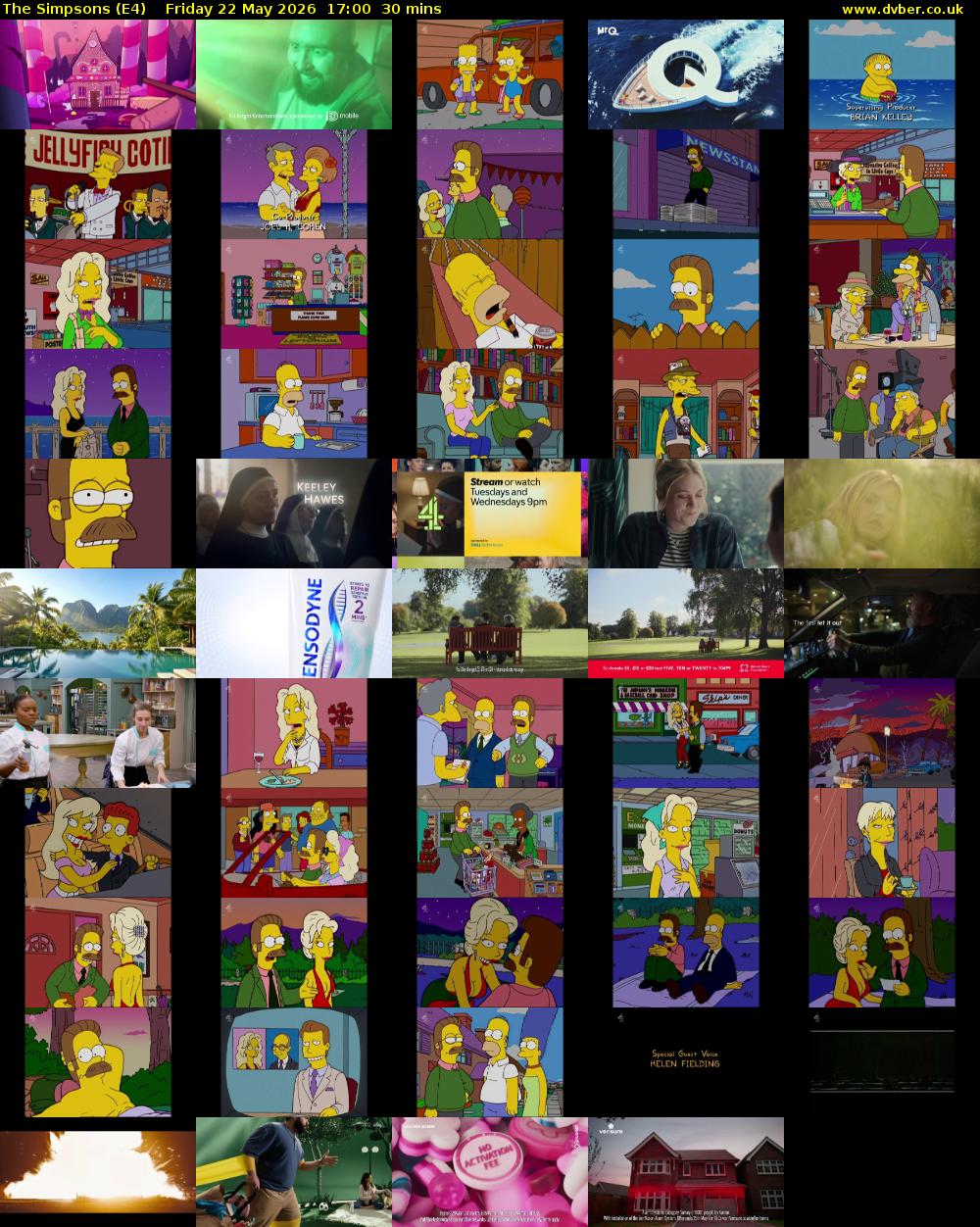 The Simpsons (E4) Friday 22 May 2026 17:00 - 17:30