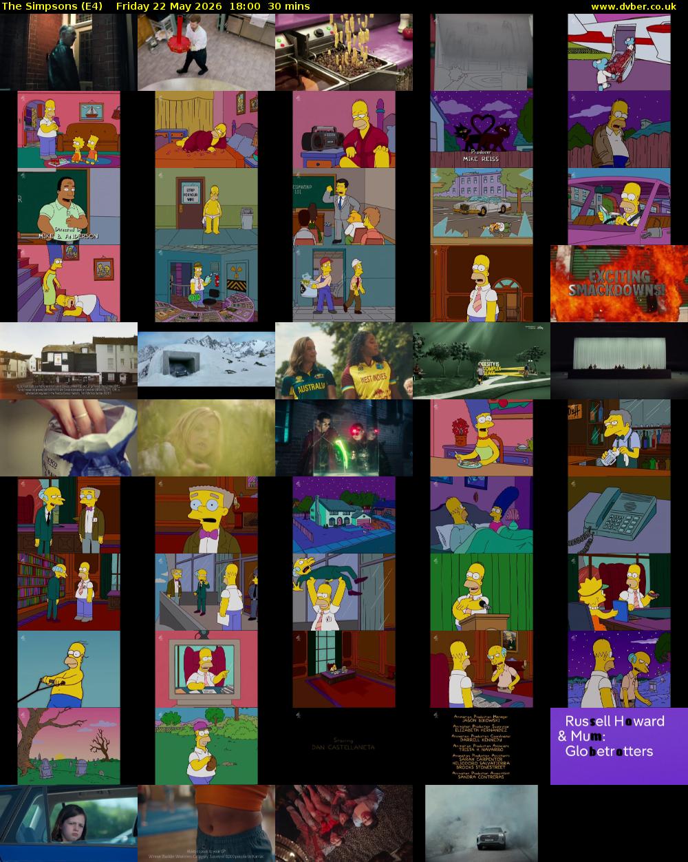 The Simpsons (E4) Friday 22 May 2026 18:00 - 18:30