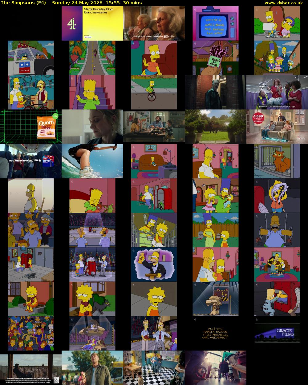 The Simpsons (E4) Sunday 24 May 2026 15:55 - 16:25