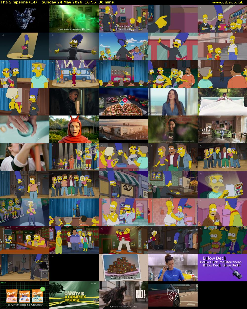 The Simpsons (E4) Sunday 24 May 2026 16:55 - 17:25