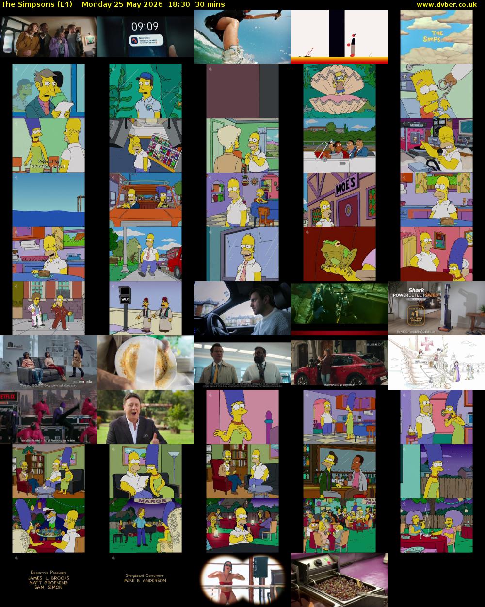 The Simpsons (E4) Monday 25 May 2026 18:30 - 19:00