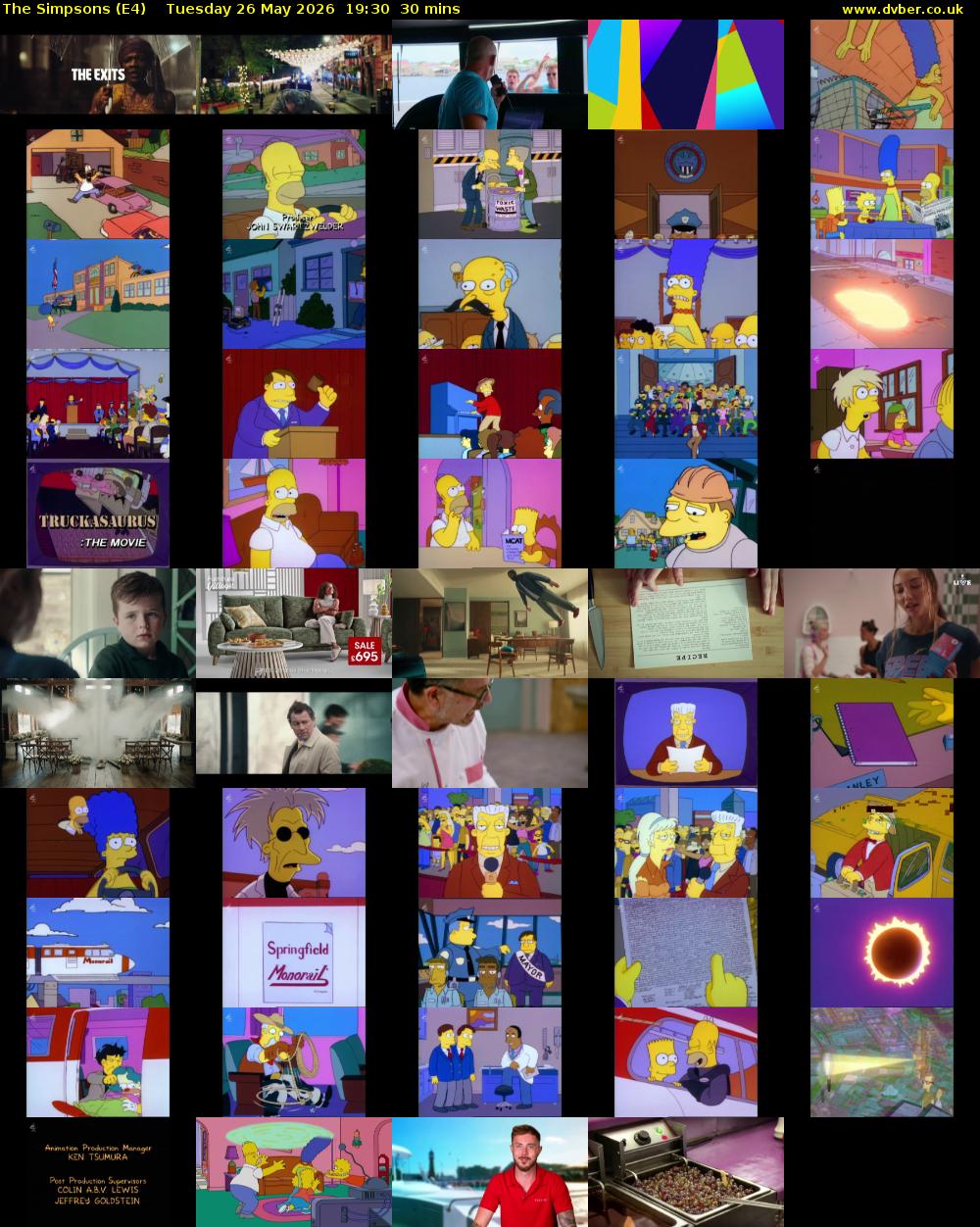 The Simpsons (E4) Tuesday 26 May 2026 19:30 - 20:00
