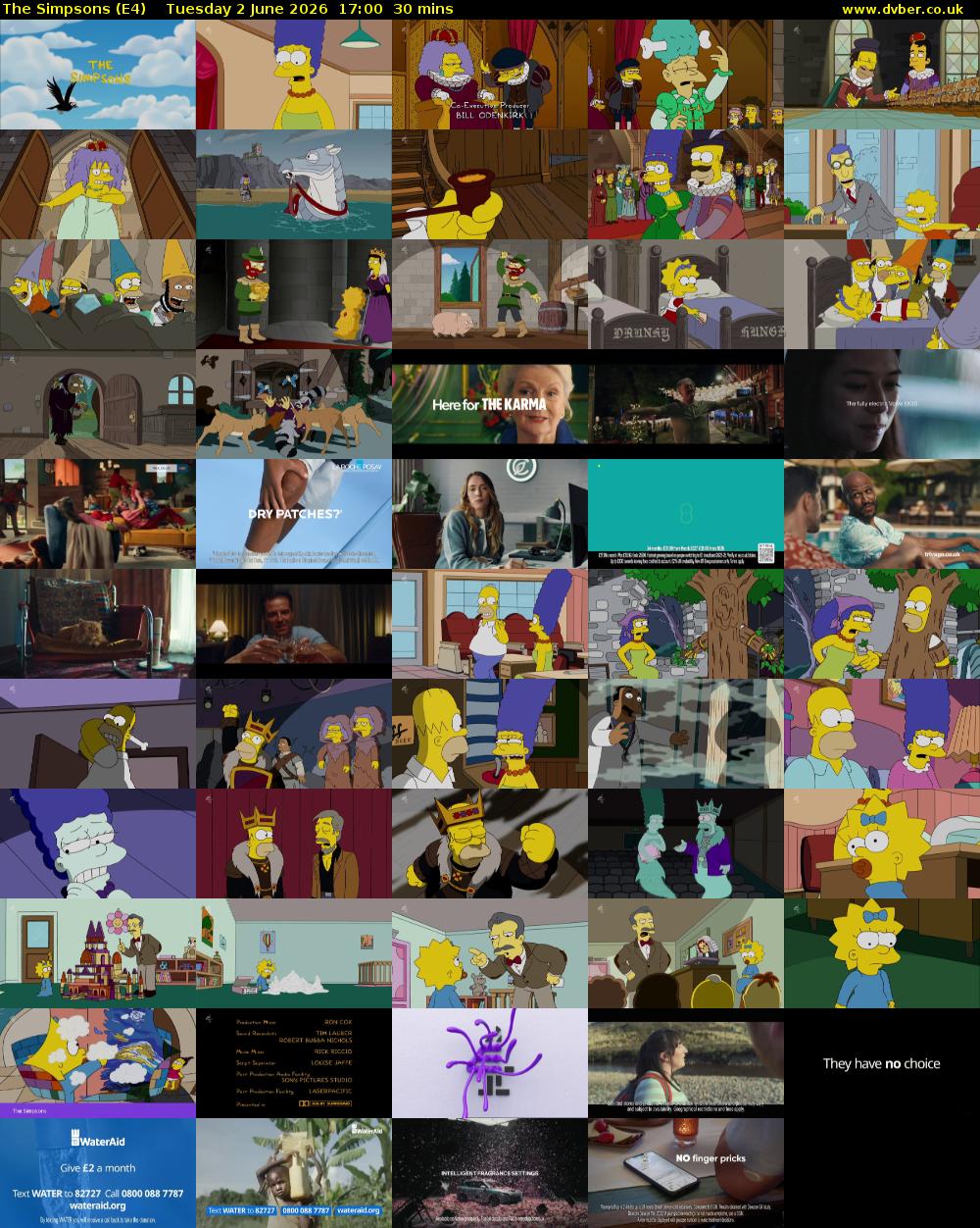 The Simpsons (E4) Tuesday 2 June 2026 17:00 - 17:30