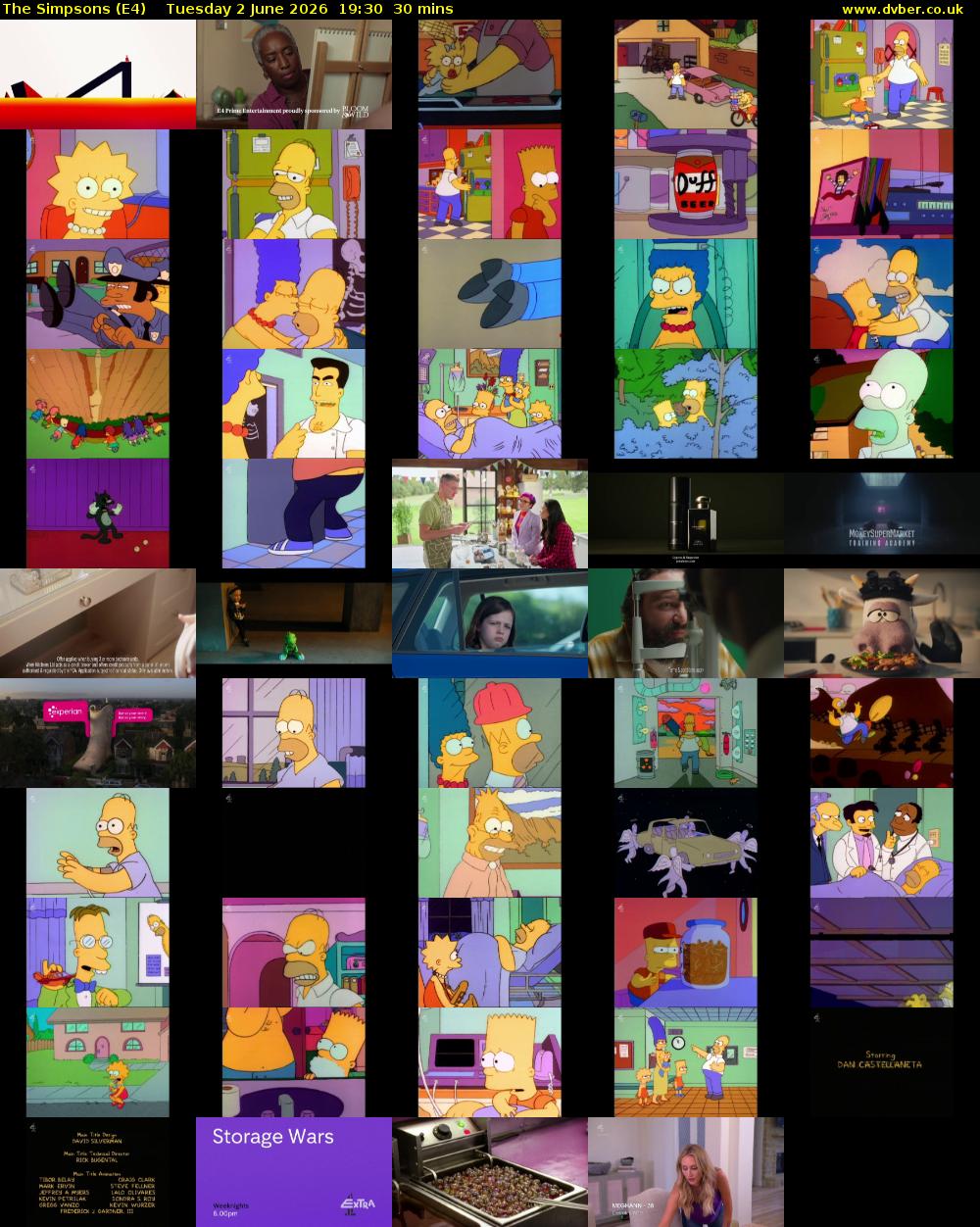 The Simpsons (E4) Tuesday 2 June 2026 19:30 - 20:00