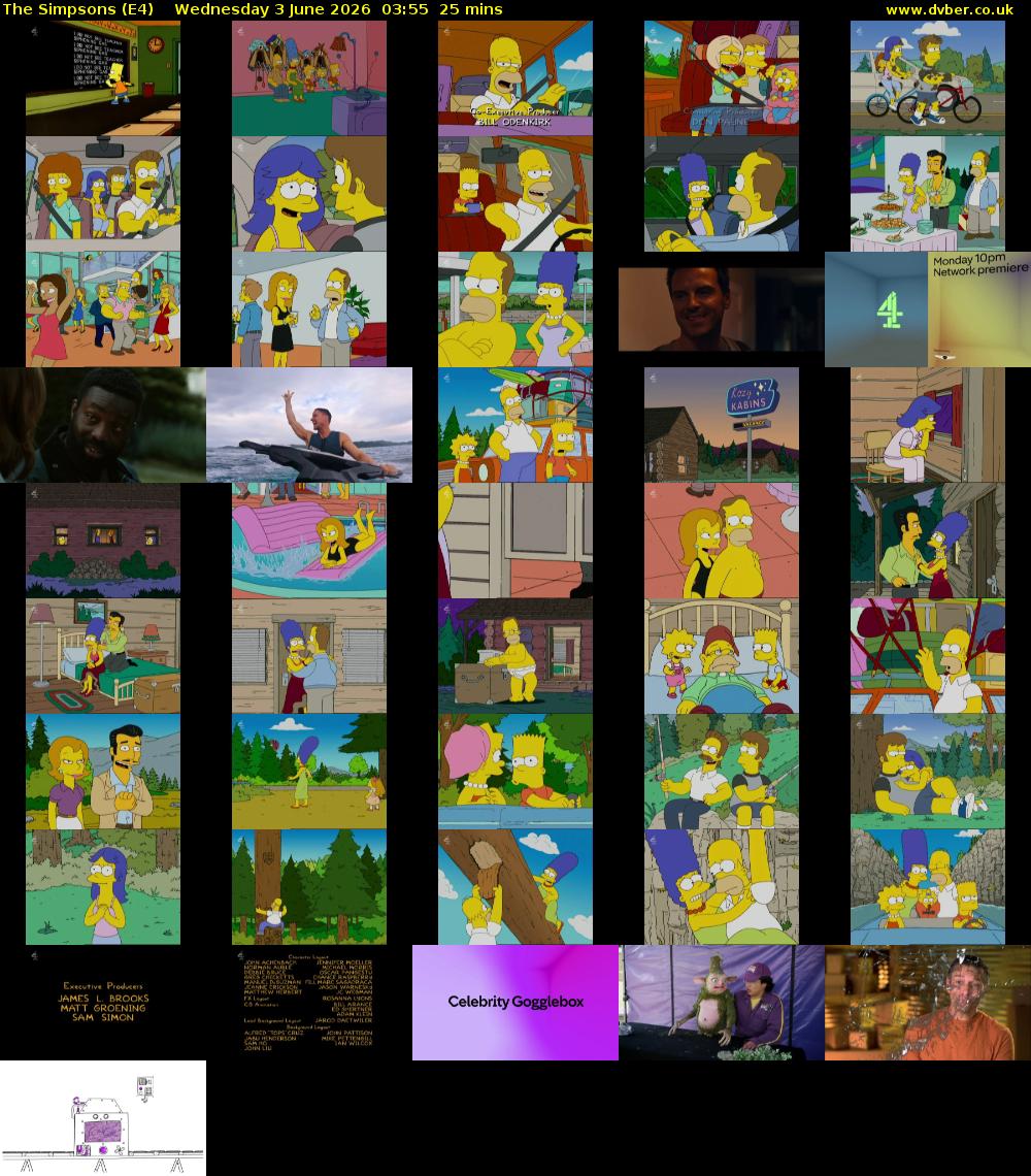 The Simpsons (E4) Wednesday 3 June 2026 03:55 - 04:20
