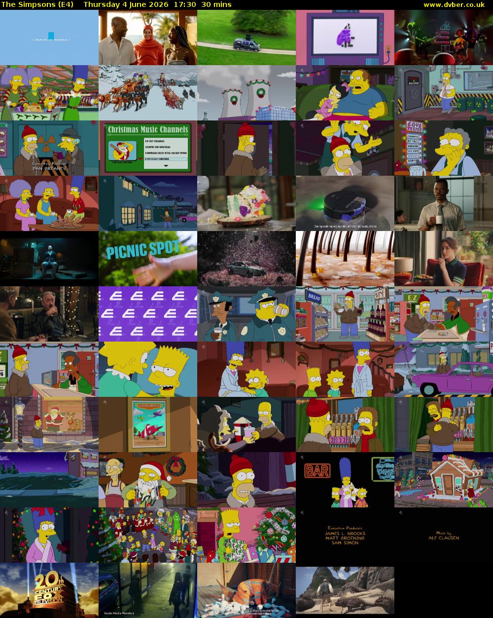 The Simpsons (E4) Thursday 4 June 2026 17:30 - 18:00