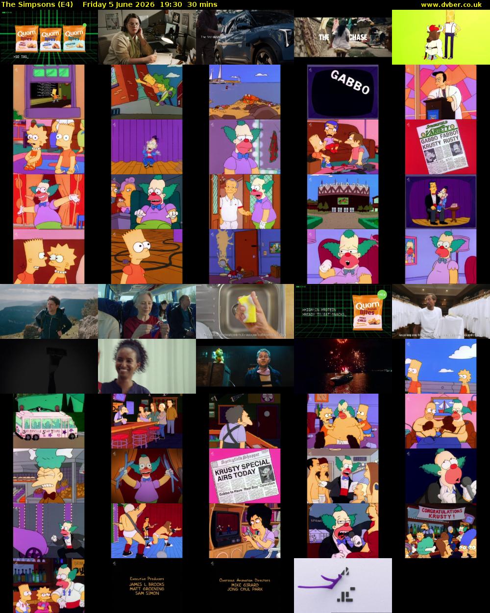 The Simpsons (E4) Friday 5 June 2026 19:30 - 20:00