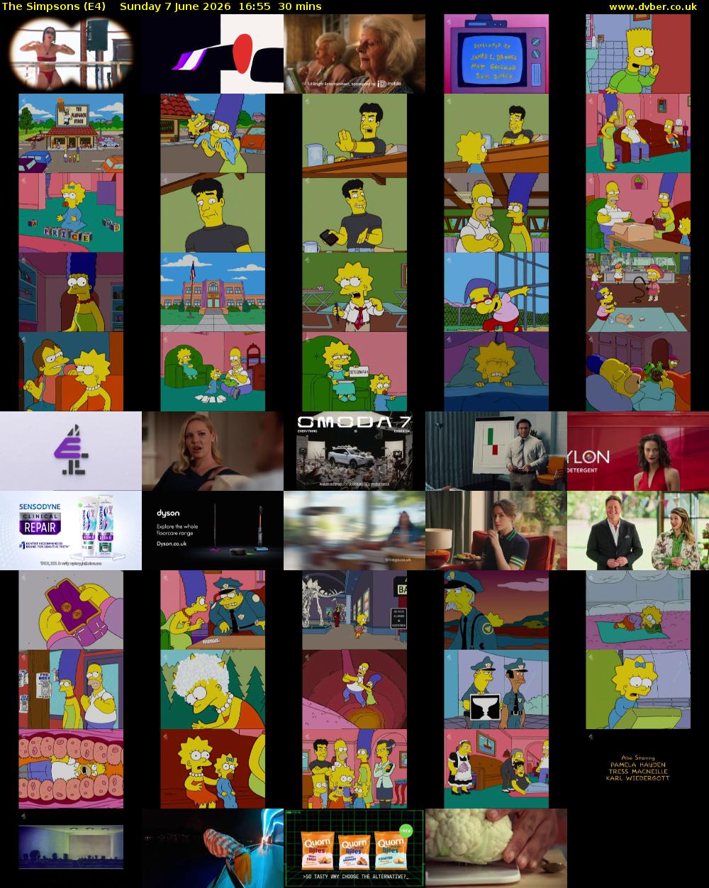 The Simpsons (E4) Sunday 7 June 2026 16:55 - 17:25