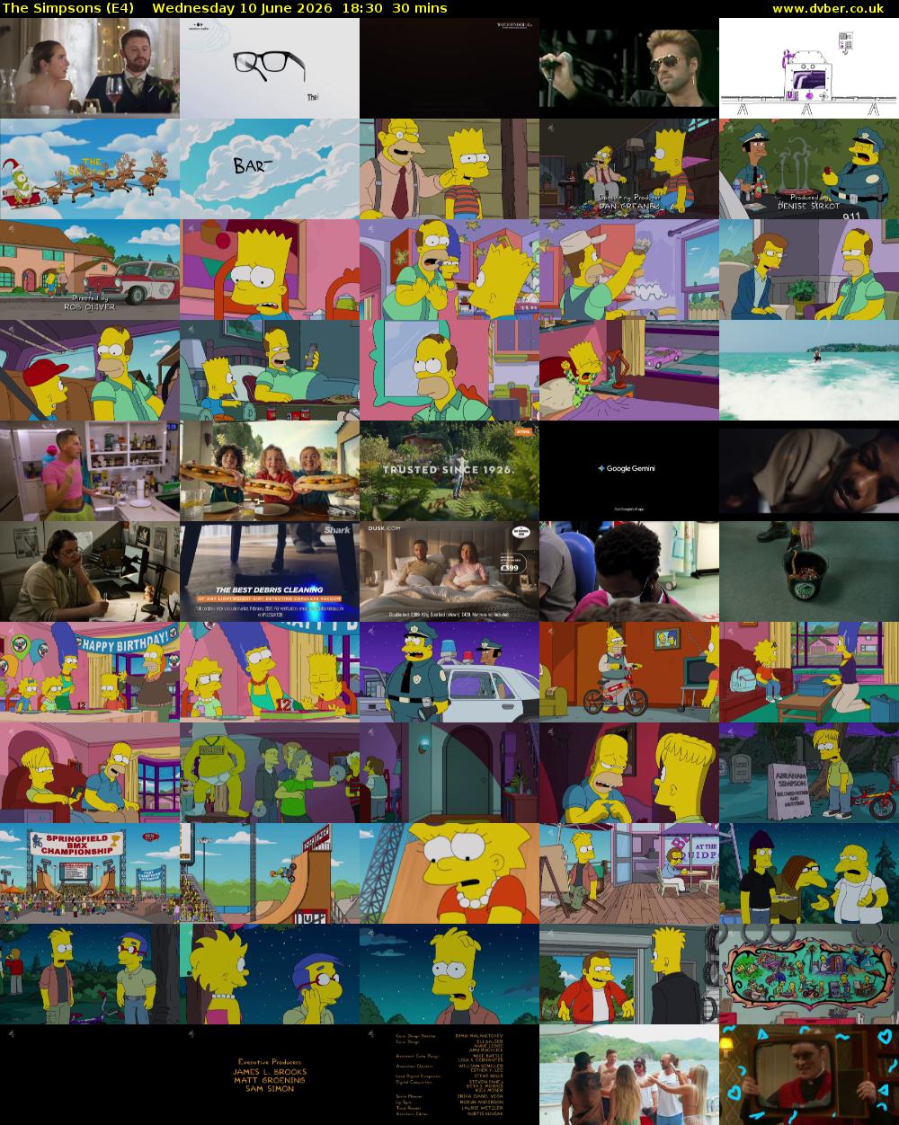 The Simpsons (E4) Wednesday 10 June 2026 18:30 - 19:00