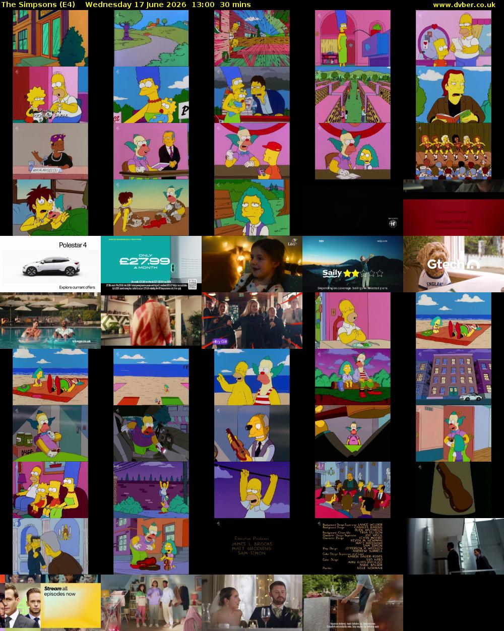 The Simpsons (E4) Wednesday 17 June 2026 13:00 - 13:30
