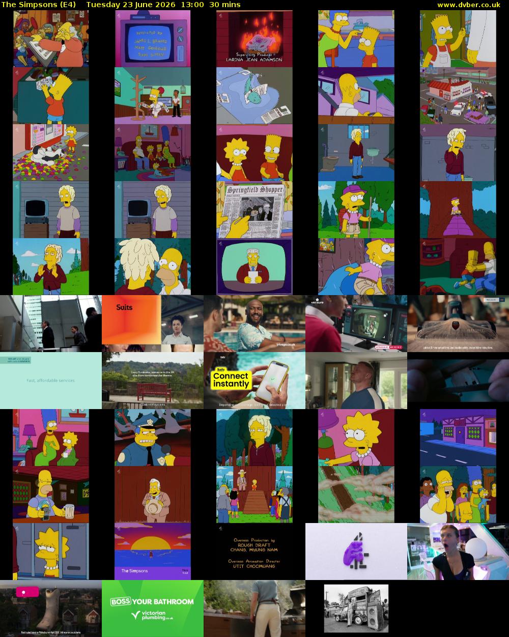 The Simpsons (E4) Tuesday 23 June 2026 13:00 - 13:30