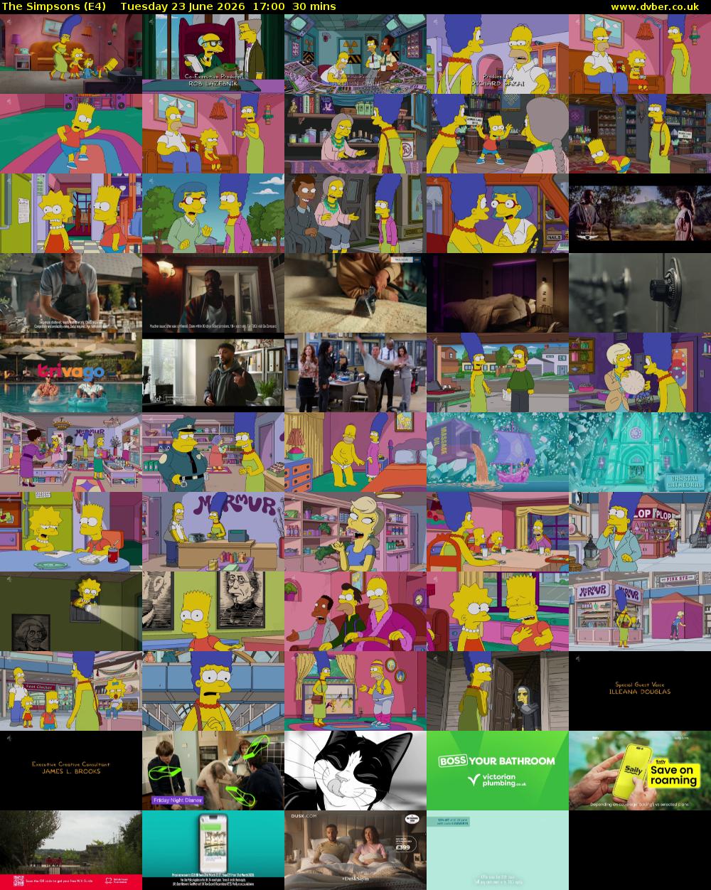The Simpsons (E4) Tuesday 23 June 2026 17:00 - 17:30