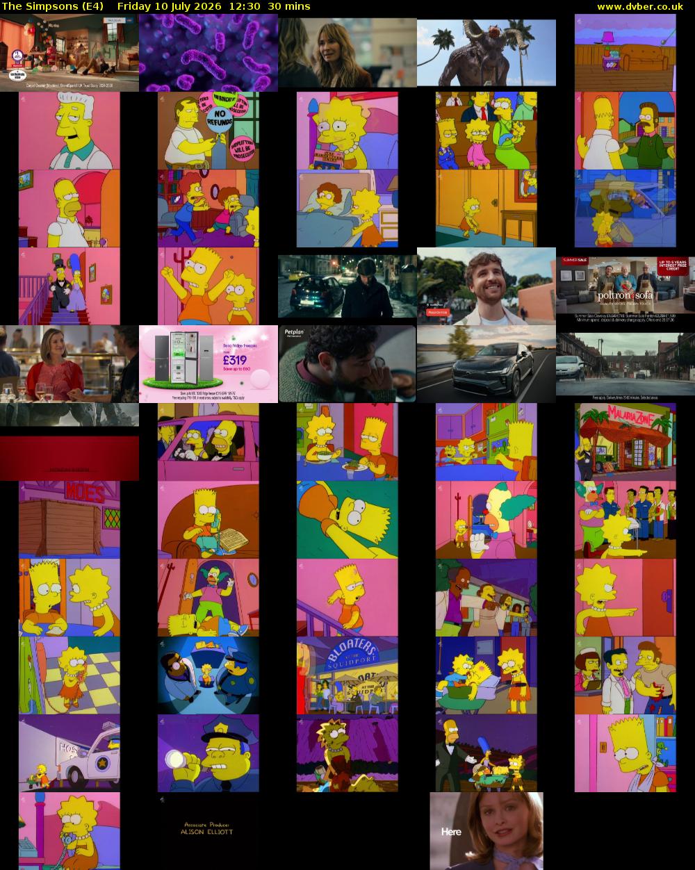 The Simpsons (E4) Friday 10 July 2026 12:30 - 13:00