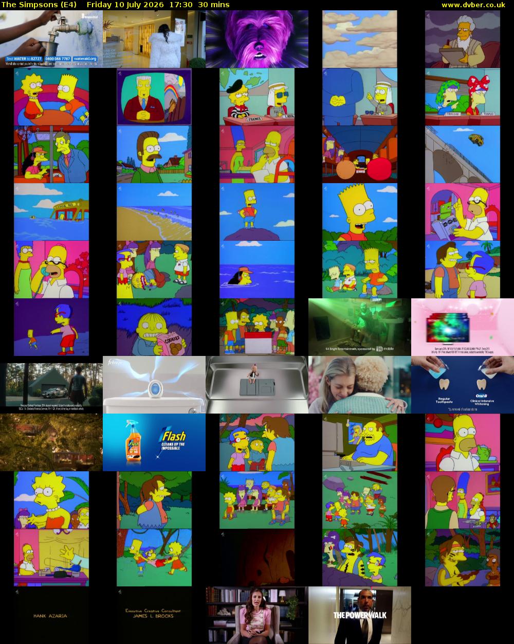 The Simpsons (E4) Friday 10 July 2026 17:30 - 18:00