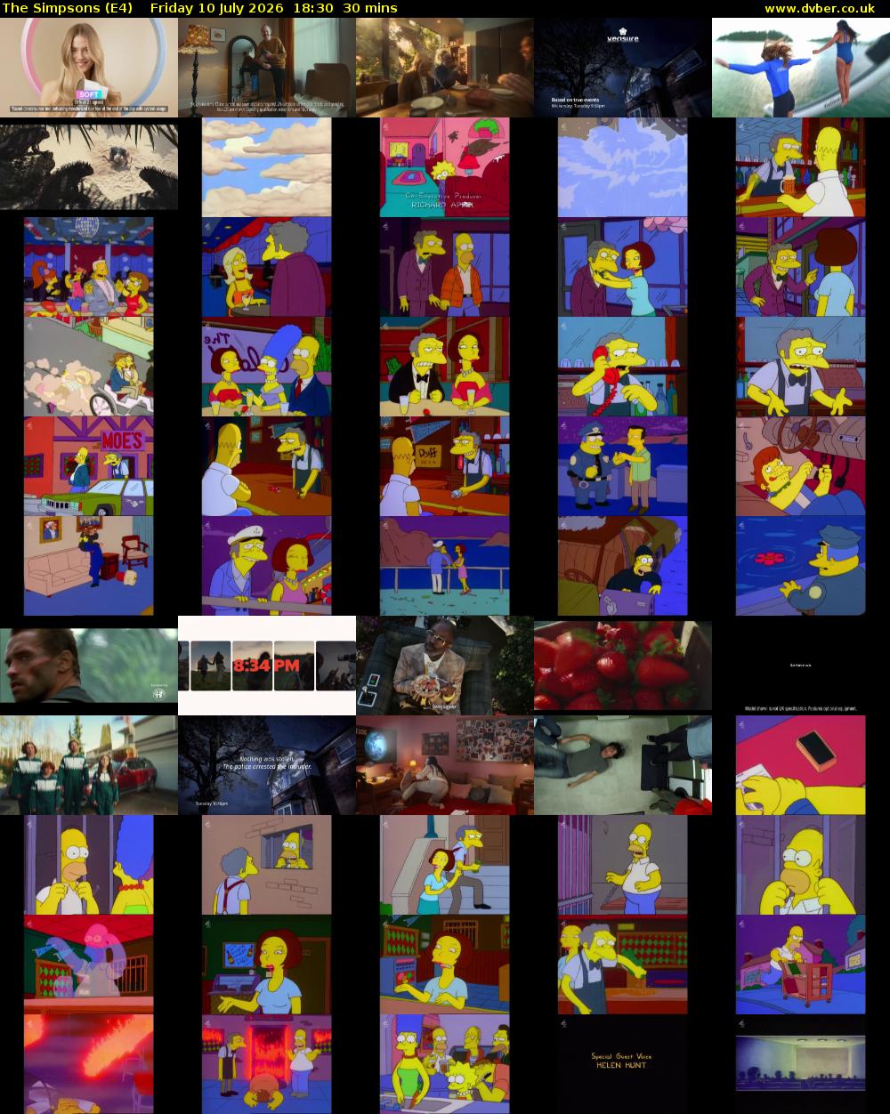 The Simpsons (E4) Friday 10 July 2026 18:30 - 19:00