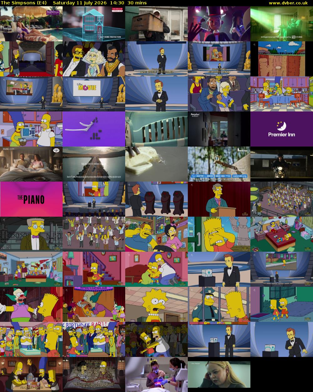 The Simpsons (E4) Saturday 11 July 2026 14:30 - 15:00