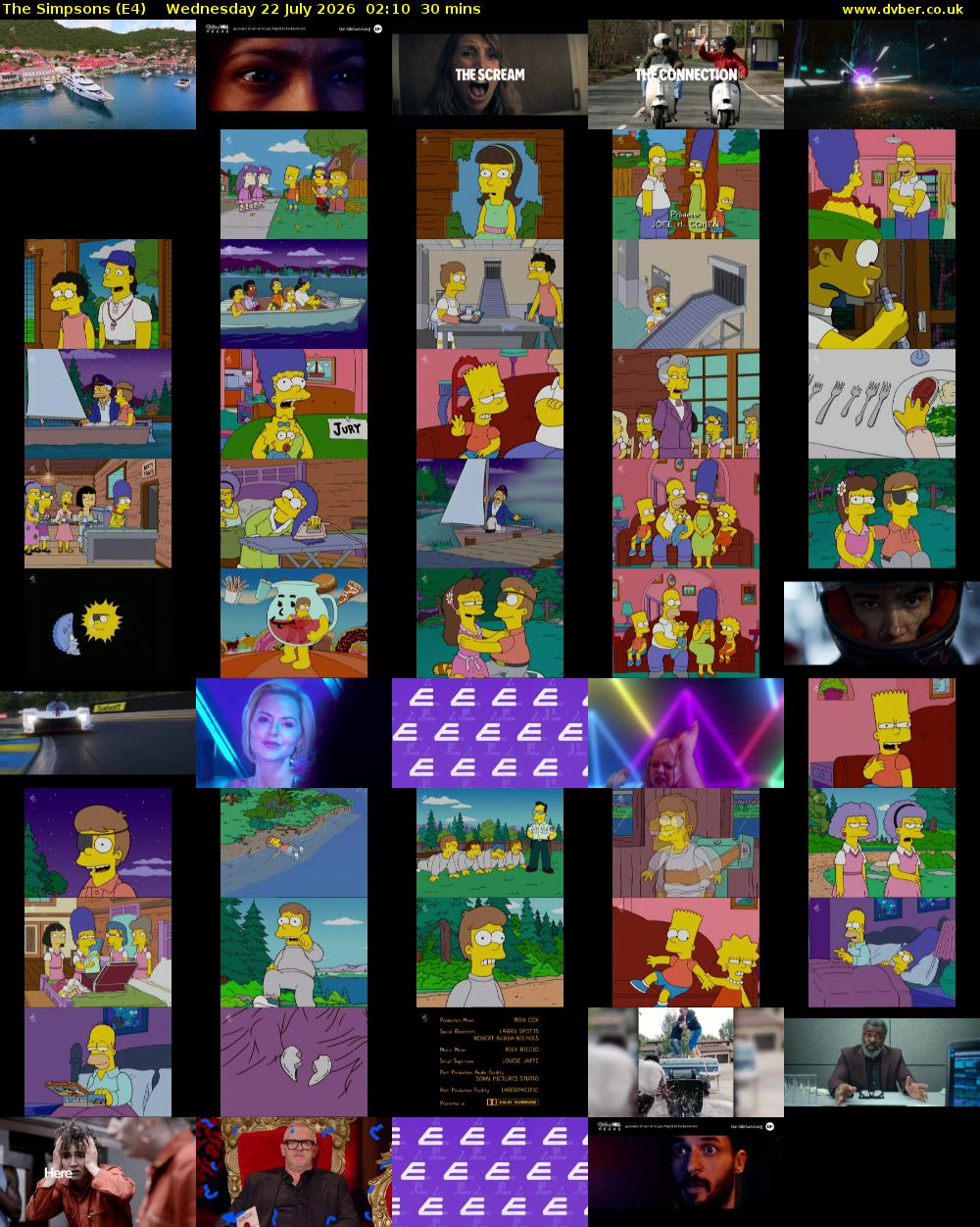 The Simpsons (E4) Wednesday 22 July 2026 02:10 - 02:40