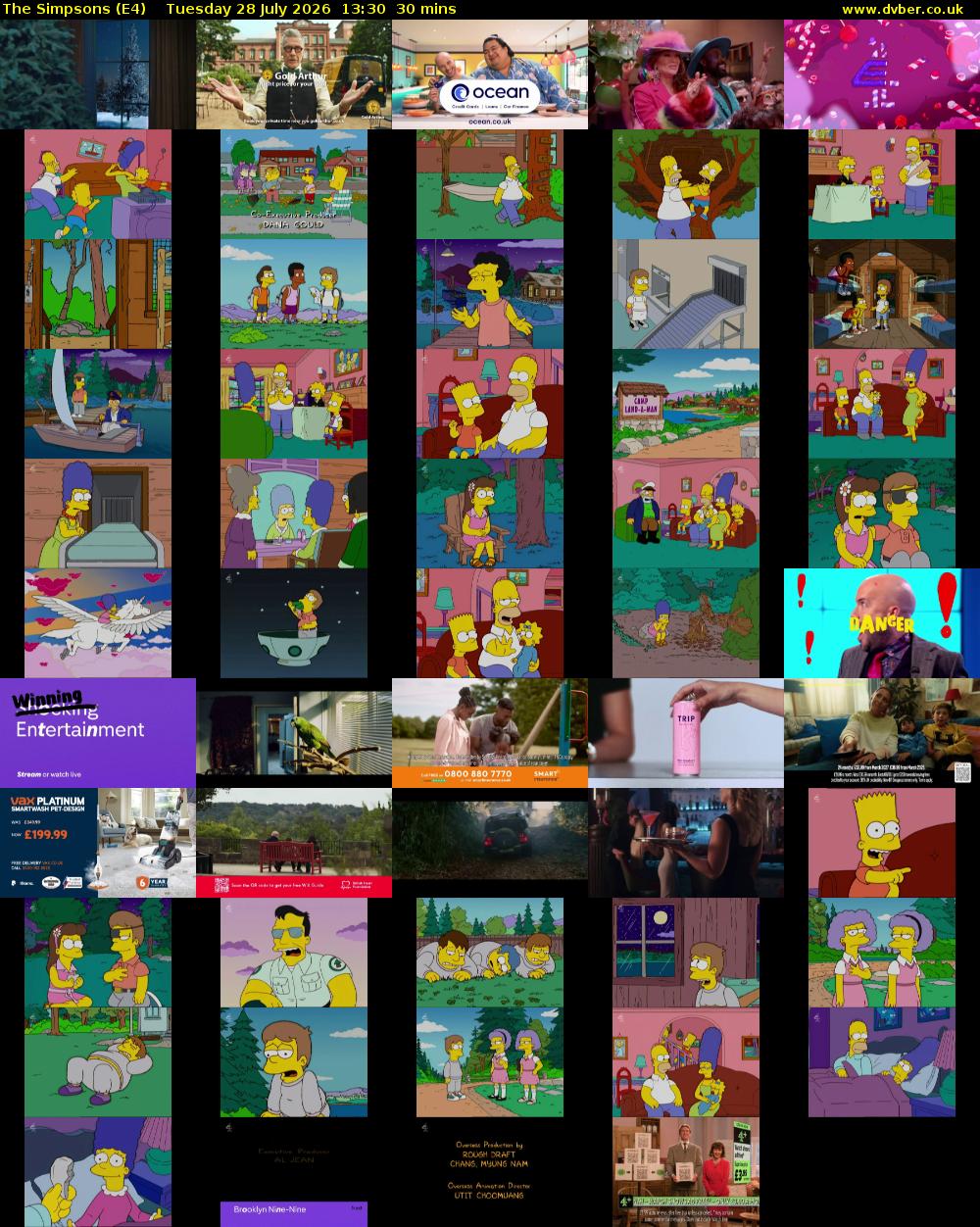The Simpsons (E4) Tuesday 28 July 2026 13:30 - 14:00