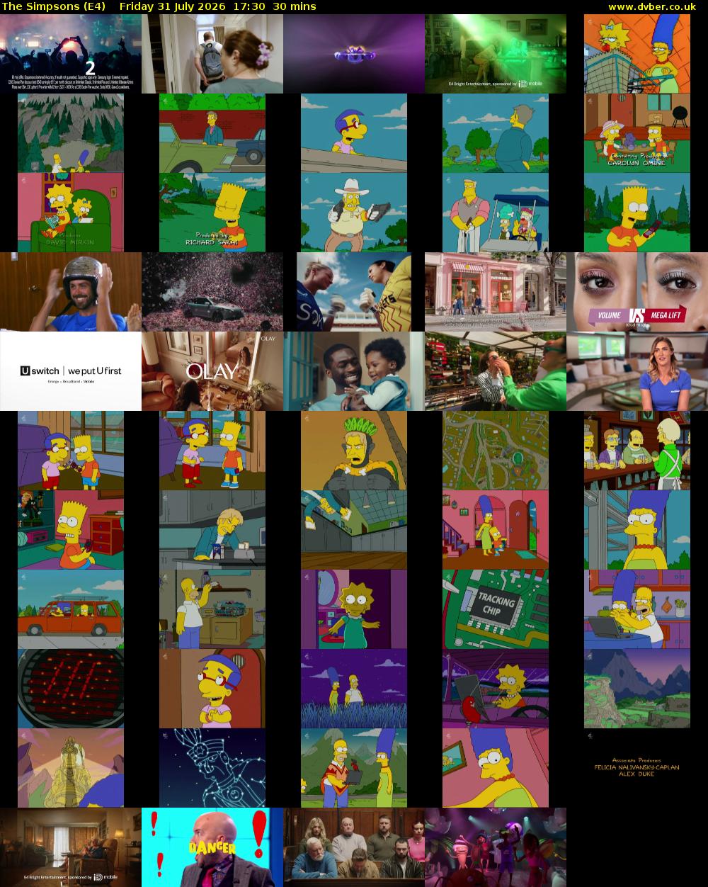 The Simpsons (E4) Friday 31 July 2026 17:30 - 18:00