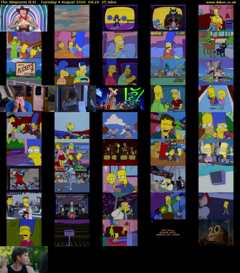The Simpsons (E4) Tuesday 4 August 2026 04:20 - 04:45