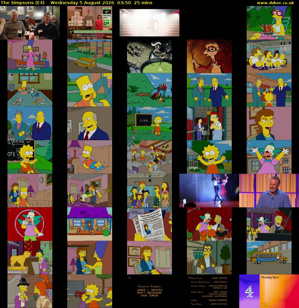 The Simpsons (E4) Wednesday 5 August 2026 03:50 - 04:15