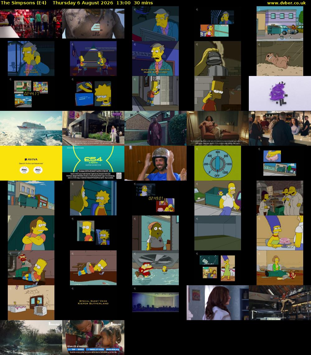 The Simpsons (E4) Thursday 6 August 2026 13:00 - 13:30