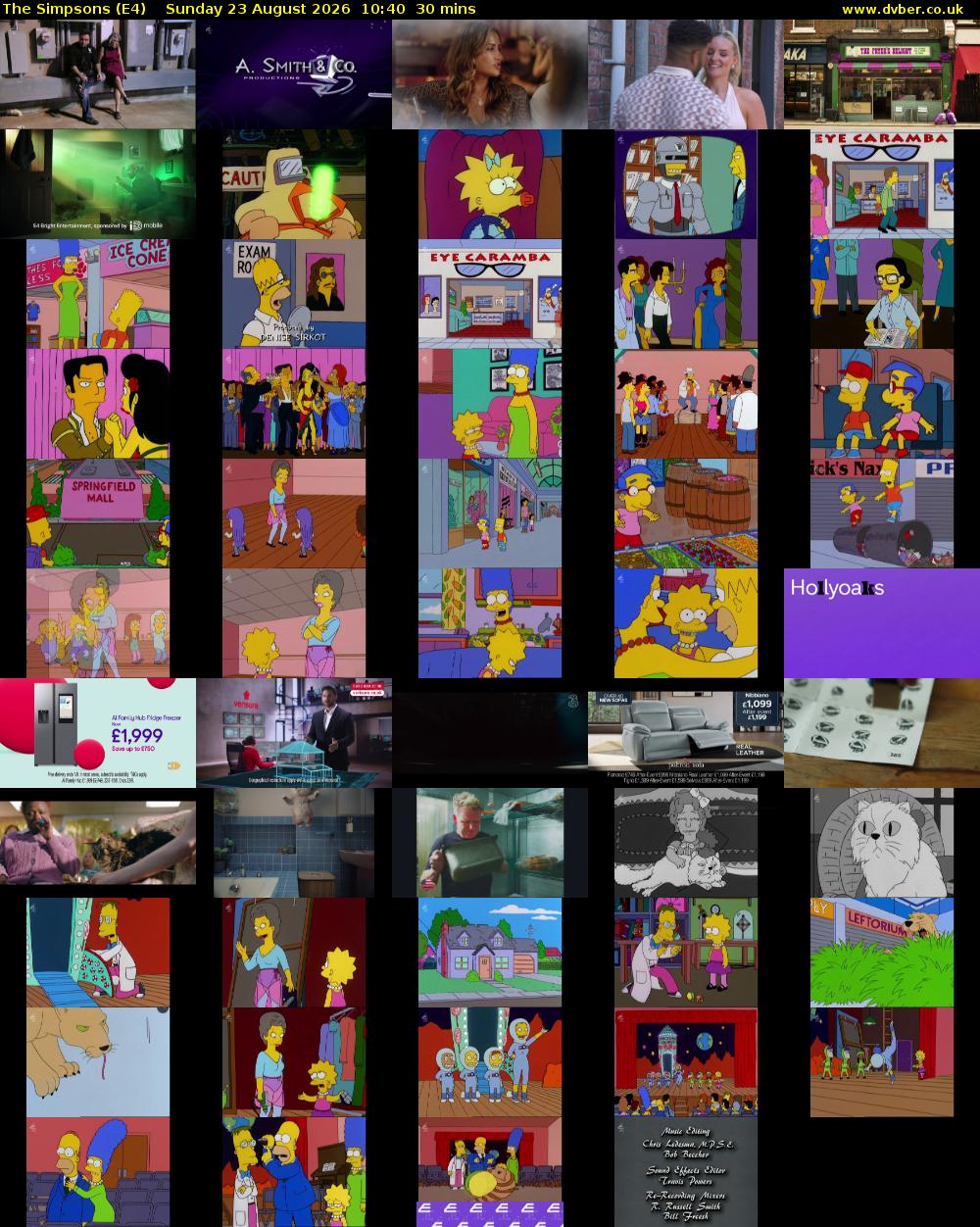 The Simpsons (E4) Sunday 23 August 2026 10:40 - 11:10