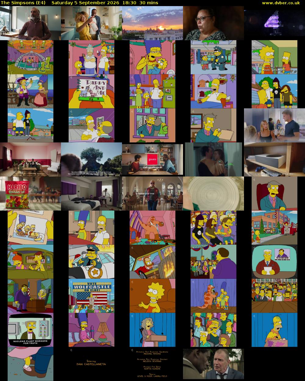 The Simpsons (E4) Saturday 5 September 2026 18:30 - 19:00