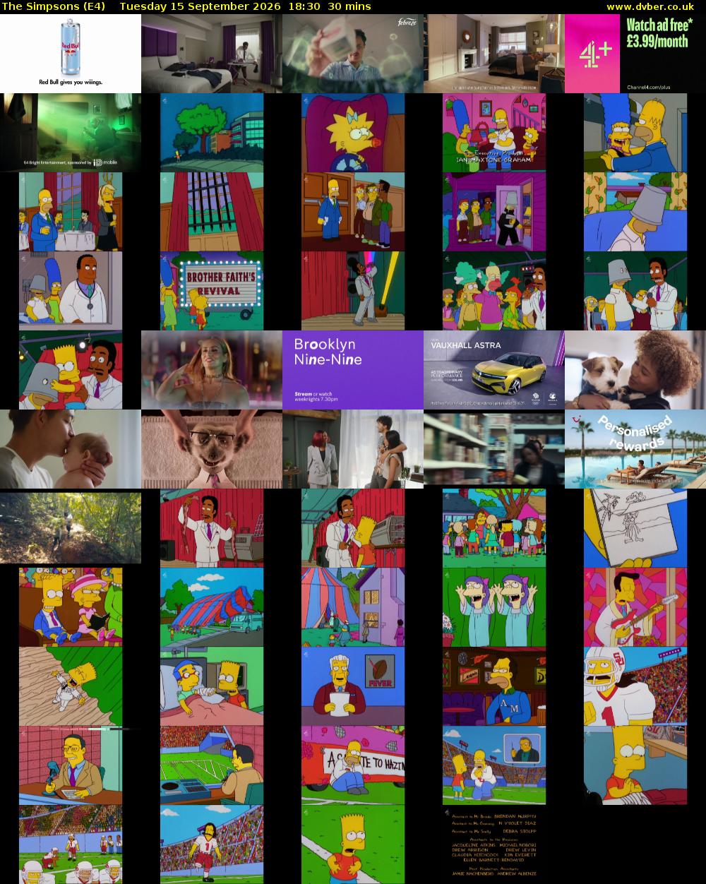 The Simpsons (E4) Tuesday 15 September 2026 18:30 - 19:00