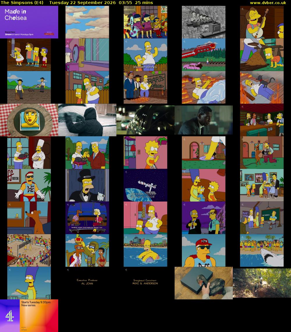 The Simpsons (E4) Tuesday 22 September 2026 03:55 - 04:20