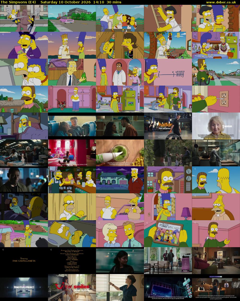 The Simpsons (E4) Saturday 10 October 2026 14:10 - 14:40