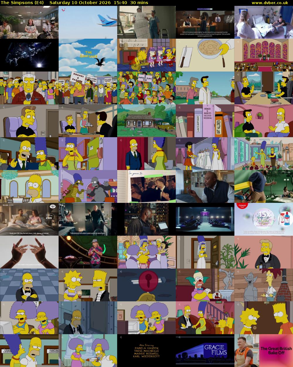 The Simpsons (E4) Saturday 10 October 2026 15:40 - 16:10