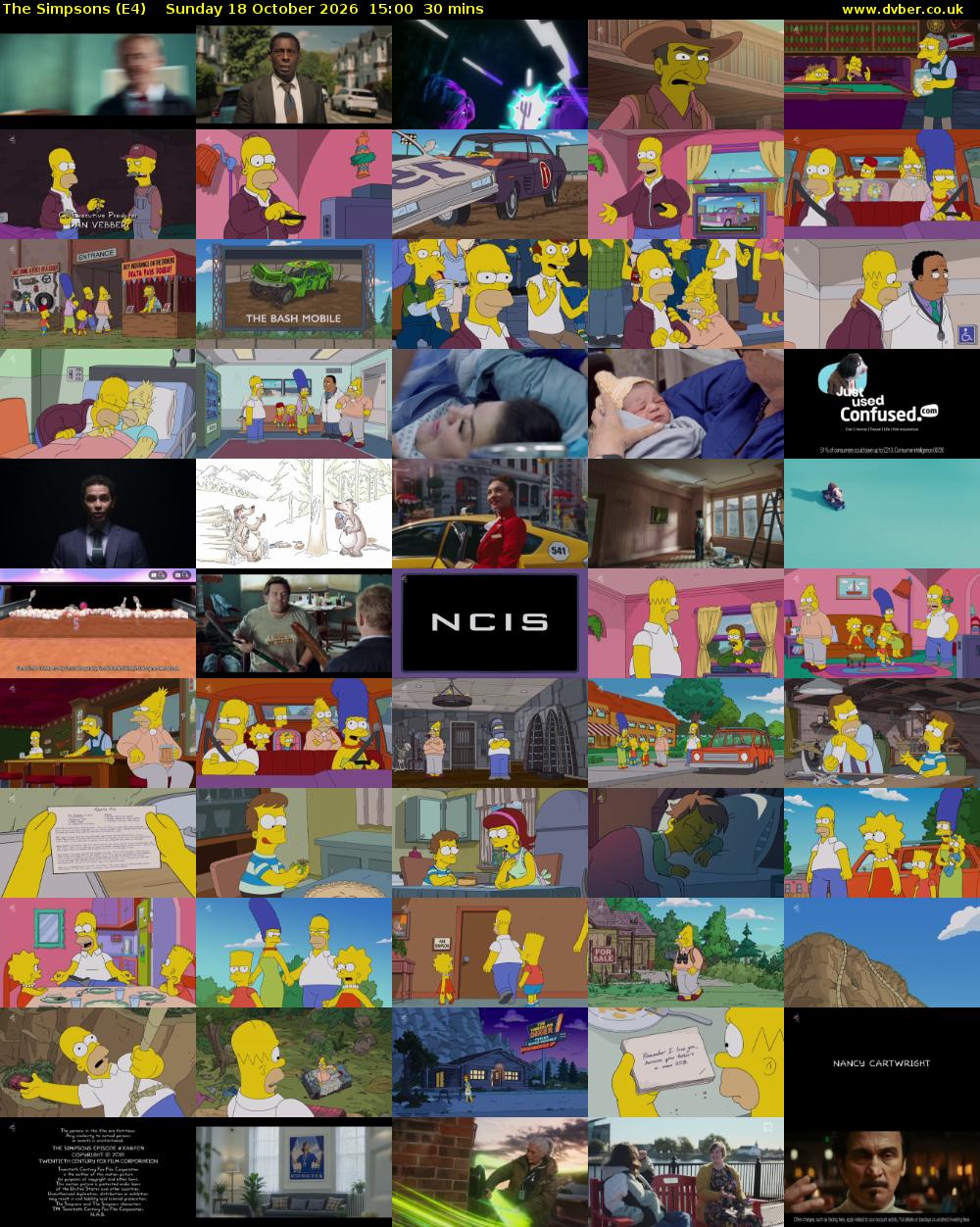 The Simpsons (E4) Sunday 18 October 2026 15:00 - 15:30