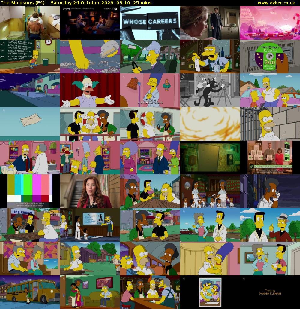 The Simpsons (E4) Saturday 24 October 2026 03:10 - 03:35