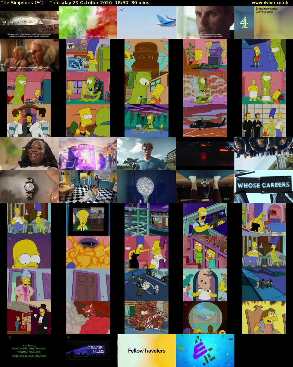 The Simpsons (E4) Thursday 29 October 2026 18:30 - 19:00
