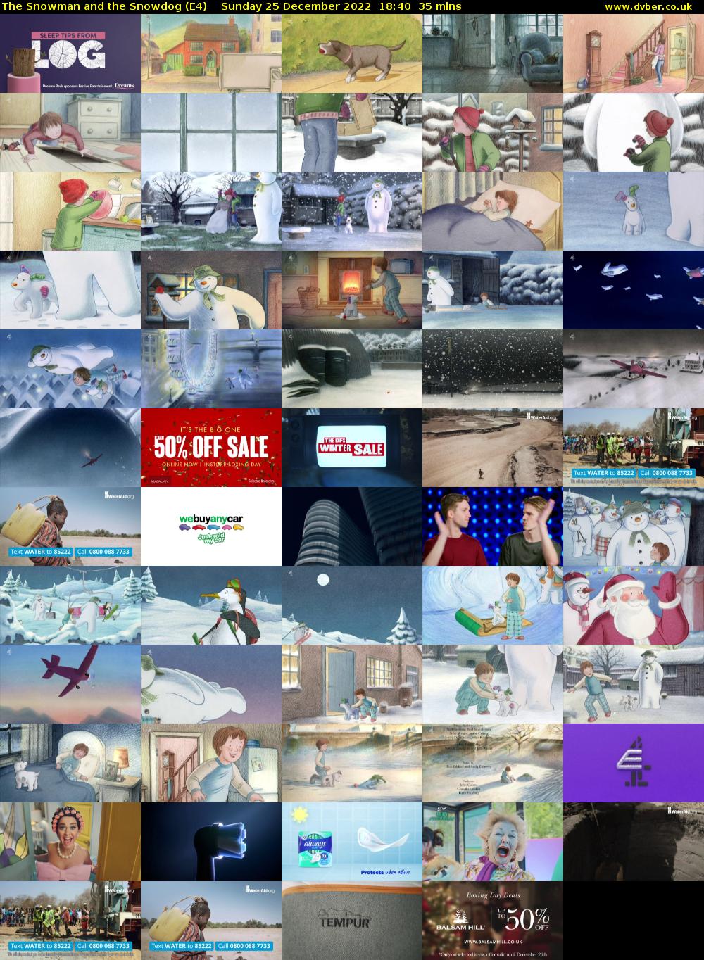 The Snowman and the Snowdog (E4) Sunday 25 December 2022 18:40 - 19:15