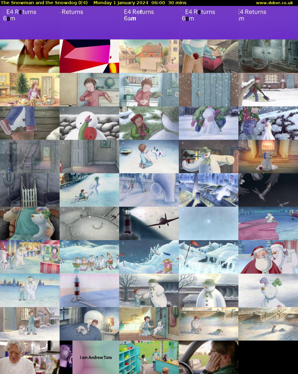 The Snowman and the Snowdog (E4) Monday 1 January 2024 06:00 - 06:30