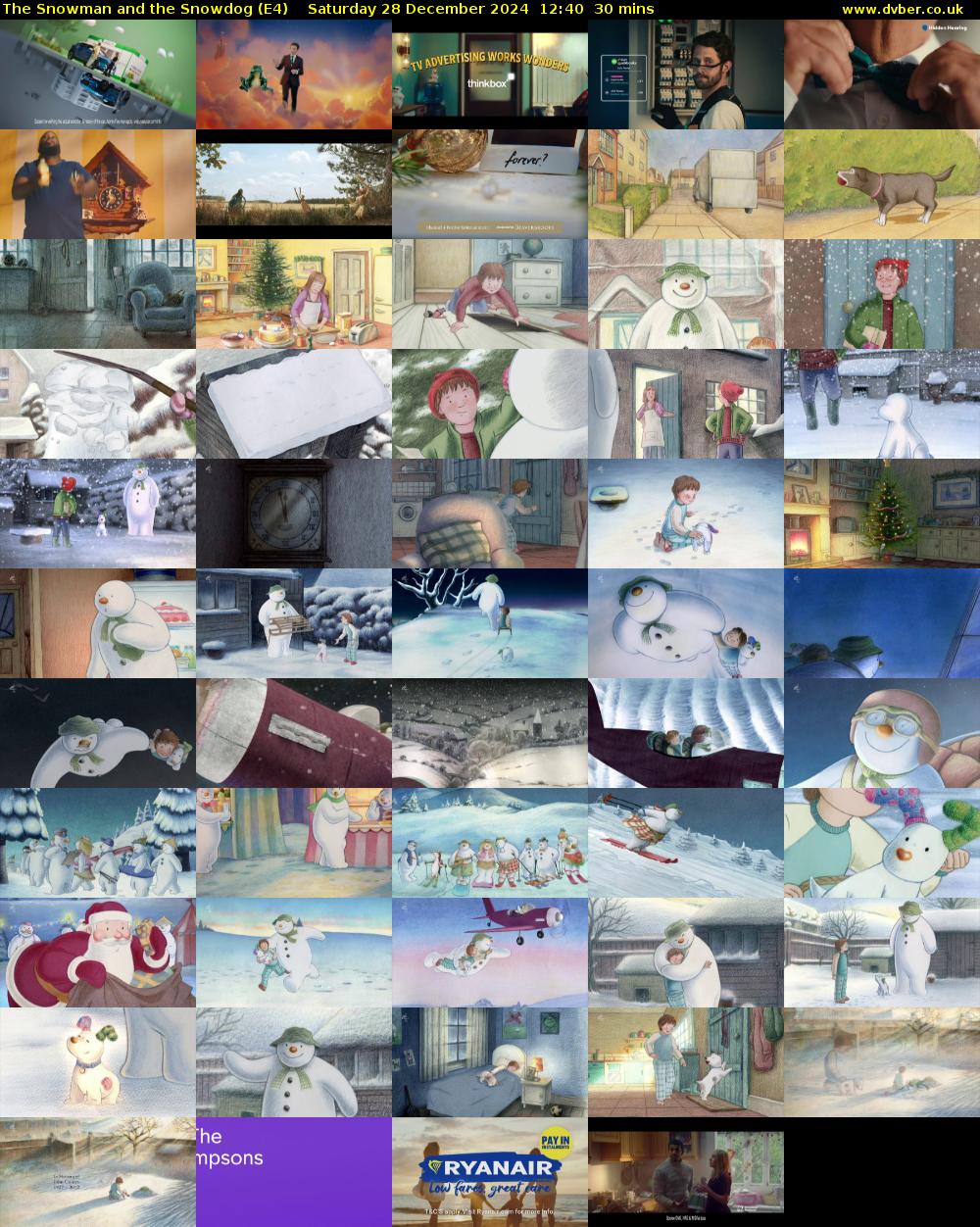 The Snowman and the Snowdog (E4) Saturday 28 December 2024 12:40 - 13:10