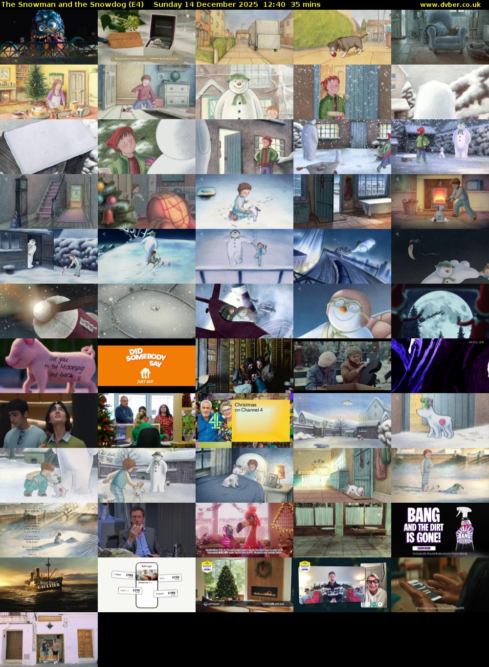 The Snowman and the Snowdog (E4) Sunday 14 December 2025 12:40 - 13:15