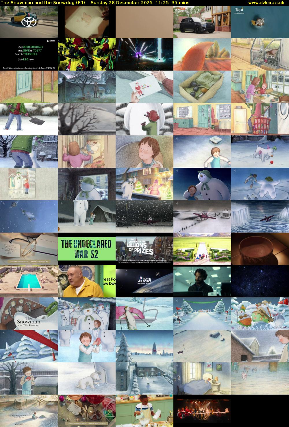 The Snowman and the Snowdog (E4) Sunday 28 December 2025 11:25 - 12:00