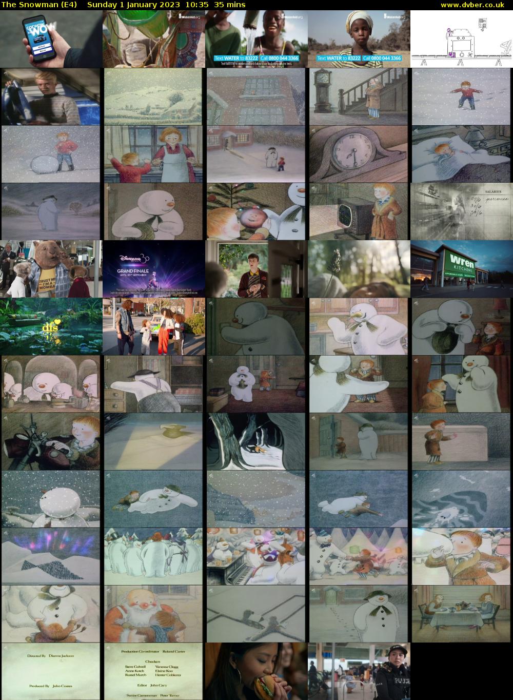 The Snowman (E4) Sunday 1 January 2023 10:35 - 11:10