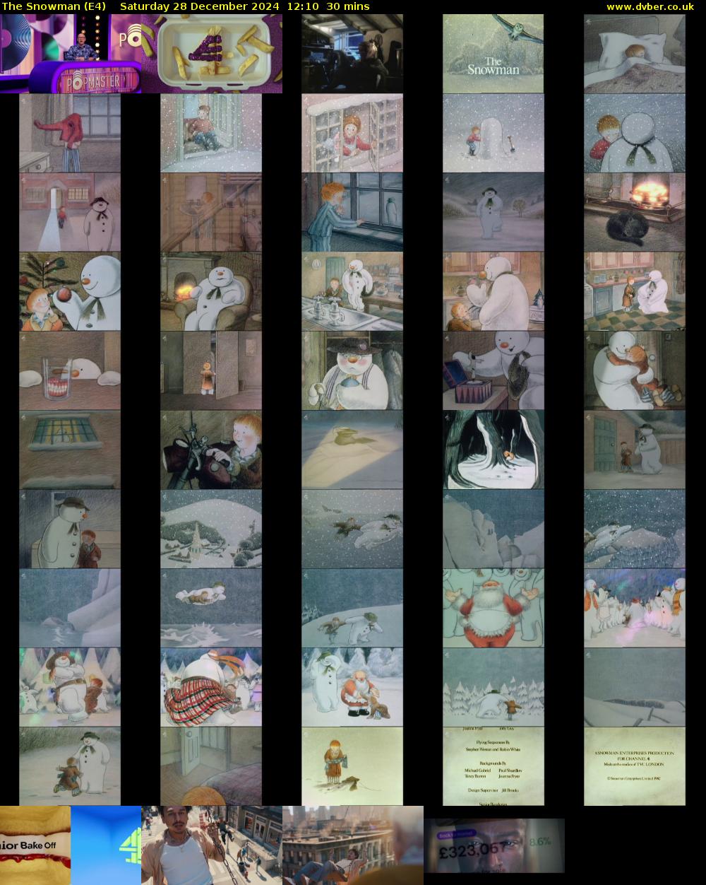 The Snowman (E4) Saturday 28 December 2024 12:10 - 12:40